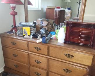 Vintage Bassett dresser and mirror