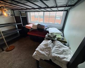 bedding, towels, floor mats, blankets