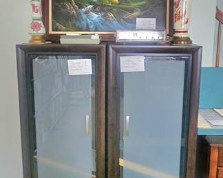2 Brand New Storage Cabinets With Frosted Glass And Shelves