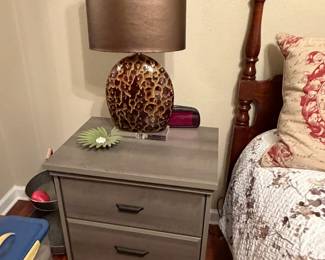 Table lamps, bedside table