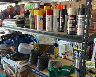Painting supplies, garage items 