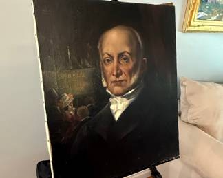 19th Century Oil Portrait of John Quincy Adams