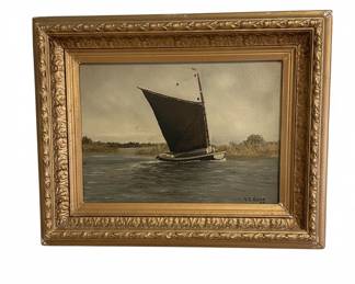 V.E. Gurr Marine Sailboat Painting