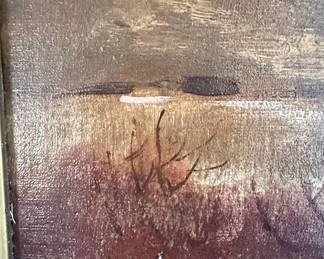 Landscape Oil Painting in Ornate Gilt Frame by Walter Williams