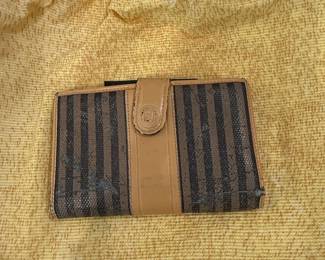 Vintage Fendi Pequin Stripe Bifold Wallet