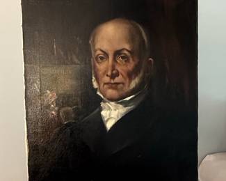 19th Century Oil Portrait of John Quincy Adams
