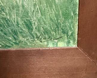 Vintage Impressionistic Landscape Oil Painting on Canvas