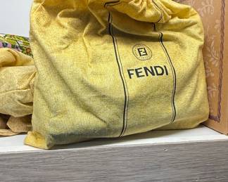 Vintage FENDI Roma Italy Yellow Dust Bag