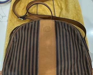 Vintage Fendi Pequin Stripe Crossbody Bag