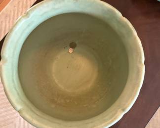 Vintage Roseville Pottery Peony Green Jardiniere