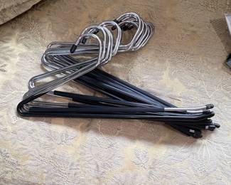 Set of 10 Black Non-Slip Trouser Hangers