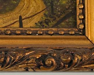 Vintage Oil Painting of a Cottage 