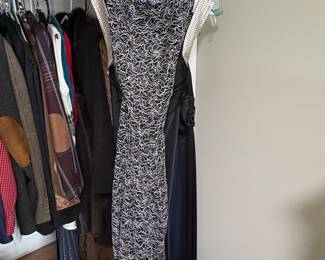 Blu Sage Black and Silver Lace Sleeveless Dress