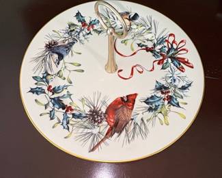 Lenox Winter Greetings Two-Tiered Server