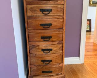 Vintage Solid Wood Seven-Drawer Apothecary Chest