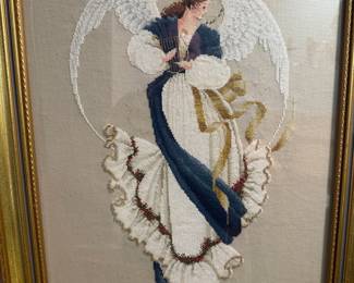Lavender & Lace Angel of Hope Cross Stitch Pattern