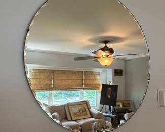 Vintage Oval Beveled Edge Frameless Wall Mirror