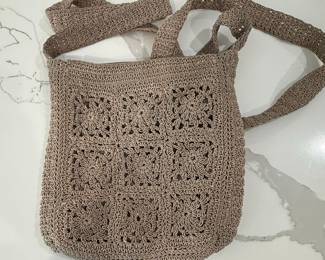 Handmade Crochet Raffia Shoulder Bag