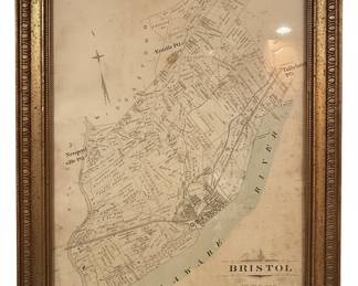 Antique Map of Bristol, Pennsylvania