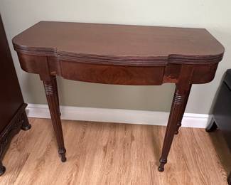 Antique Sheraton Mahogany Flip-Top Card/Game Table