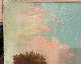 Antique Landscape Oil Painting on F.W. Devoe & Co. Academy Board
