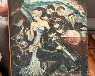 Jazz Club Performance Oil Painting by William Niederheitmann