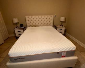 Queen Bed with newer mattresses. Purchased in 2017 from Pottery. Barn. Available for presale. Price will be posted soon!