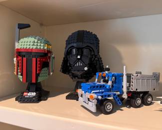 LEGO Star Wars Boba Fett Helmet (75277), Darth Vader Helmet (75304), Technic Construction Crew Set (42023)