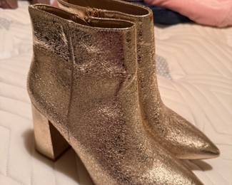 Shu Shop Veronica Gold Metallic Booties