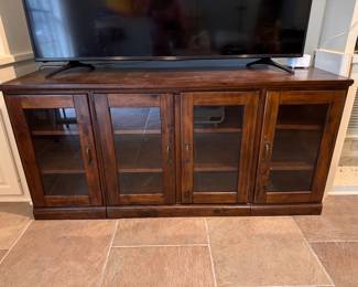 Printer's Media Console/Glass Doors. Purchased from Pottery Barn 2017.