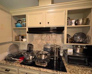 Kitchenware, pots and pans, Ninja oven, etc.