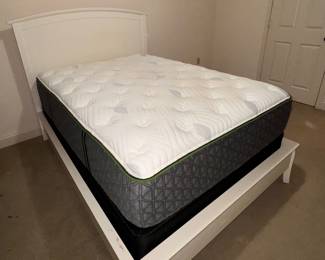 Pottery Barn Bed. Purchased in 2017. Approx. measurements: 81x58. Mattress measurements: 72x50.Available for presale. Price will be posted soon!