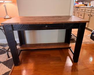 Small All Wood Desk. 2 years old. Gorgeous! Measurements 48 x 31h x 24”d