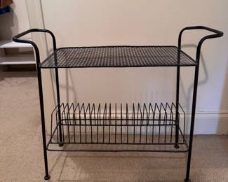 Wire turntable/album storage