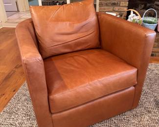 Pottery Barn Leather Chair. 3 years old. Available for presale. Price will be posted soon!