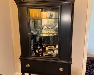 Antique China Cabinet. Has been restored and in very good condition. Measures approx. 34 x 71h x 14 1/2 d
