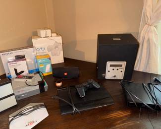 Office equipment, wifi, printer, scanner, gaming equipment, safe, dvd player, speakers, nintendo (NINTENDO SOLD PRESALE)
