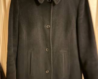 Liz Claiborne black wool-blend dress coat