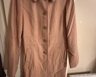Nine West camel wool blend coat
