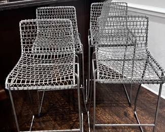 Crate Barrel metal bar chairs