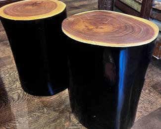 Mitchell gold Bob Williams tree trunk end tables