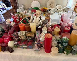 Just one table of hundreds of candles and holders