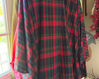 Vintage Tartan Plaid Cape Ireland