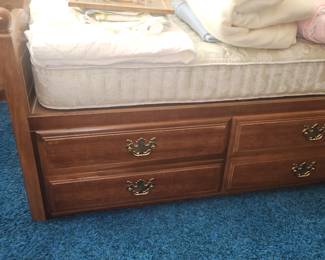 Twin storage captain's bed