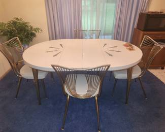 Vintage Virtue Brothers of California dining table and 4 chairs