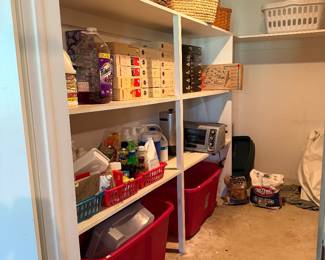 Cleaning products, slide carousels, baskets