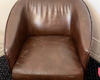 Faux leather pub chair - as is