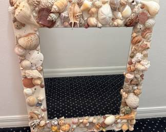 Shell mirror, 24" x 29"