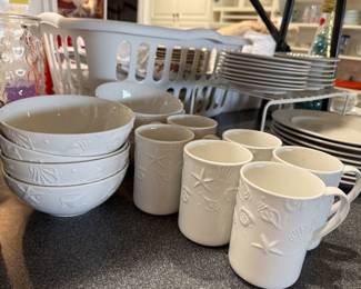 Coastal mugs and bowls