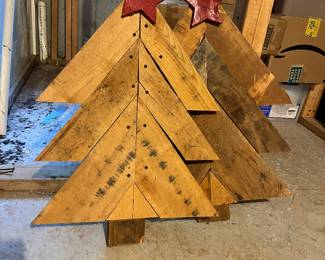 Vintage Christmas Wooden Trees